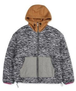 YOUTH BATH Best Sellers [YOUTHBATH] FW 21 KNIT HOODIE ZIP-UP JUMPER_GRAY