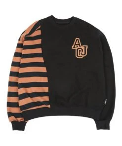 [AJO BY AJO] FW 21 Twofold Stripe Sweatshirt [Black]