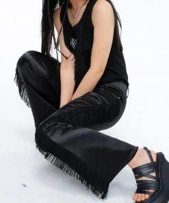 [GIMMETHEYOUNG] 20SS G_SIDE LINE TASSLE PANTS / BLACK