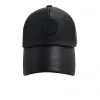 Best Sellers [CREVY] Seasonless Signature Logo Leather Ball Cap (black)