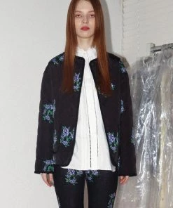 JULIE BEANS [JULYE HAN] Winter 21 Reversible Quilted Jacket - Purple Rose