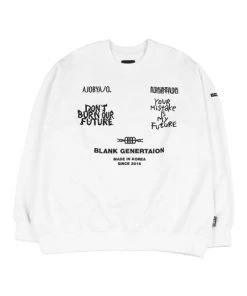 [AJO BY AJO] FW 21 Embroidered Logos Sweatshirt [White]