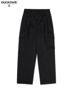 [DUCKDIVE] FW 21 Button Tapered Cargo Pants Black Best Sellers