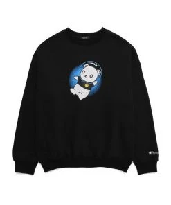 Best Sellers [DXOH] Seasonless UNIVERSE BEAR SWEAT SHIRT [BLACK]
