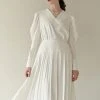 [REMANTIST] FW 21 Classic Pleated Long Skirt (white)