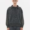 [LECYTO] FW 21 PUNCHING KNIT PK_[CHARCOAL] Best Sellers