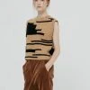 Best Sellers [BENSIMON] FW 21 COLOR MIXED KNIT VEST WOMAN - BEIGE