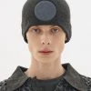 Best Sellers [LECYTO] Seasonless CIRCLE PATCH KNIT BEANIE_[CHARCOAL]