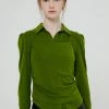[BENSIMON] FW 21 SHIRTS CARDIGAN SLEEVE SET - GREEN