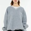 [ANOTHER YOUTH] Winter 21 Quilting V Neck Mtm - Grey Best Sellers