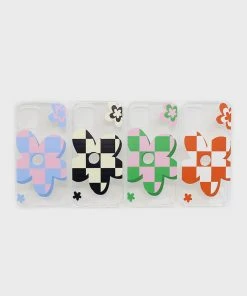 [BUTTERFLIES IN STUMMY] Seasonless Flower Check Case Jelly Best Sellers
