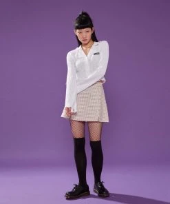 [PLASMASPHERE] FW 21 CREMA SKIRT(BEIGE)