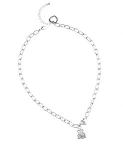 [STEEL EDITION] Seasonless Bear Convex Heart Chain Necklace