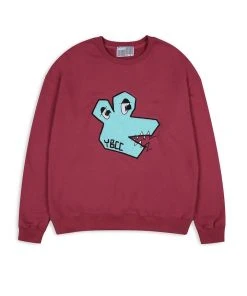 YOUTH BATH [YOUTHBATH] FW 21 DINO OVER-FIT SWEATSHIRT_BURGUNDY