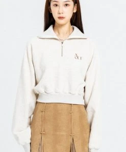 [OUTXO] Winter 21 Sera Half Zipup Beige Best Sellers