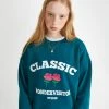 [WONDER VISITOR] FW 21 Classic Logo Sweatshirt [Green]