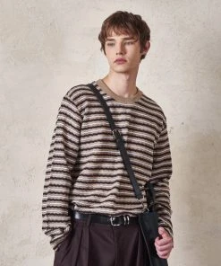 [DWSCOMPANY] Winter 21 Stripe Knit Pullover (brown)