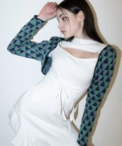 Best Sellers [BABLETWO] FW 21 Squid Knit Bolero (GREEN)