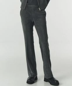 [REPOS] FW 21 SUEDE BOOTCUT PANTS (GRAY) Best Sellers