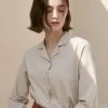 [JOORTI] Winter 21 J850 Open Collar Blouse (beige)