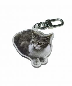 Best Sellers [GILDONGMUL] Seasonless Smart Gray Cat Key Ring