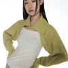 [SETUP EXE] FW 21 Two-way Collar Bolero CD [Green] Best Sellers