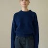 Best Sellers [STEP AROUND] FW 21 CASHMERE OVERFIT DROP KNIT_BLUE