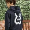 [AQOSTUDIOSPACE] FW 21 AQO SHINING BEAR HOODIE NAVY