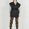 [FM91.02] FW 21 MATCHeS PADDiNG Vest Black / Khaki
