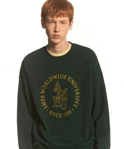 [AMES WORLDWIDE] FW 21 AMES ROUND LOGO SWEATSHIRTS_GR Best Sellers