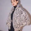 [BABLETWO] FW 21 X Kyla Eco Fur Zipup Jacket (BEIGE)