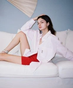 GLOWNG [GLOWNY] FW 21 GLOWNY METAL SHIRT - PINK