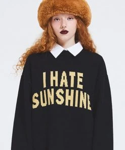 Best Sellers [CRANK] Winter 21 OVERSIZE LETTERING KNITWEAR_BK