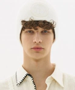 Best Sellers [LECYTO] Seasonless CIRCLE PATCH KNIT BEANIE_[IVORY]