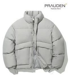 [CODEGRAPHY] Winter 21 Utility Fan-like Pufa Short Padded Coat_LightGray