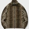 Best Sellers [SAINTPAIN] FW 21 LEOPARD FLEECE ZIP JACKET-BEIGE