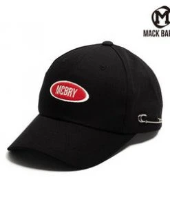 [MACK BARRY] Seasonless CIRCLE LOGO CURVE CAP RED
