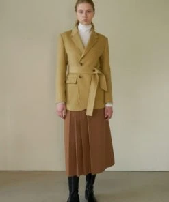 [STEP AROUND] FW 21 HANDMADE WOOL BELT JACKET_BUTTER Best Sellers