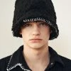 [LECYTO] Seasonless SMOCK ECO FUR KNIT BUCKET HAT_[BLACK]