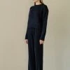 [STEP AROUND] FW 21 MERINO WOOL WIDE KNIT PANTS_MIDNIGHT