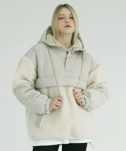 Best Sellers [SEARCH410] Winter 21 Memory Quilting Anorak Hoodie Beige