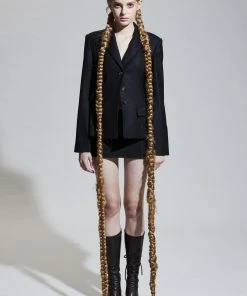 [PAIN OR PLEASURE] Winter 21 4 BUTTON JACKET_wool Black Best Sellers