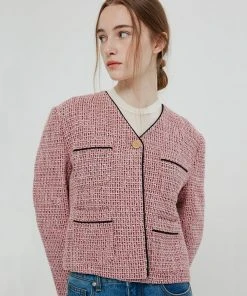 Best Sellers [BENSIMON] FW 21 TWEED JACKET - PINK