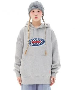 [FEVERTIME] FW 21 21 Checker Boucle HOODIE - GREY