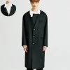 [S SY] FW 21 Collarless Front Cover Coat Black Best Sellers