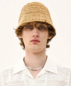 [LECYTO] Seasonless HANDMADE CROCHET BUCKET HAT_BEIGE
