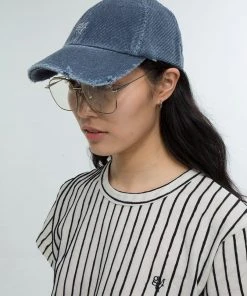 [GIMMETHEYOUNG] Seasonless G_COTTON DAMAGE CAP / BLUE