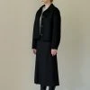 [STEP AROUND] FW 21 HANDMADE WOOL HALF COAT_BLACK Best Sellers