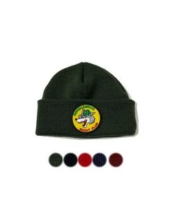 [GINGHAMBUS] Seasonless Vintage Wappen Wolf Short Beanie(5color) Best Sellers