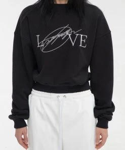 [GIMMETHEYOUNG] Winter 21 LOVE SIGN SWEATSHIRT / BLACK Best Sellers